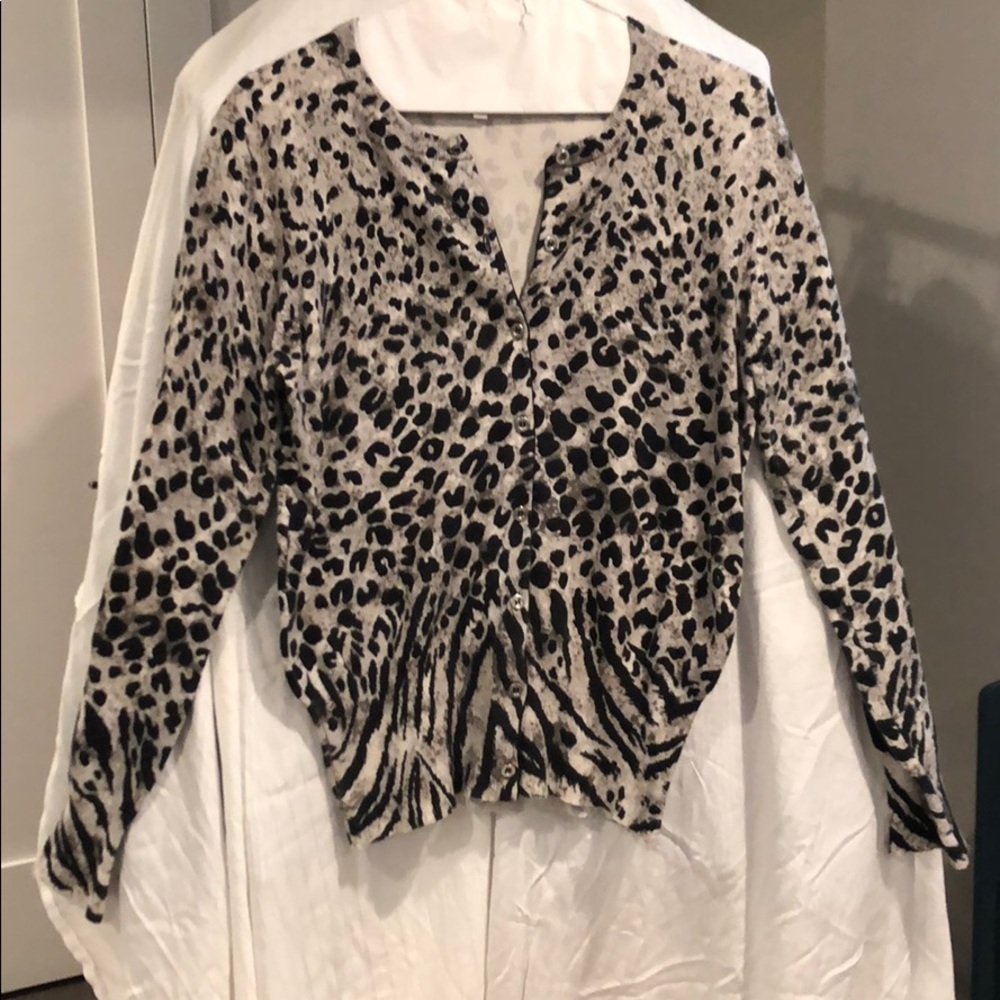 Leopard print cardigan